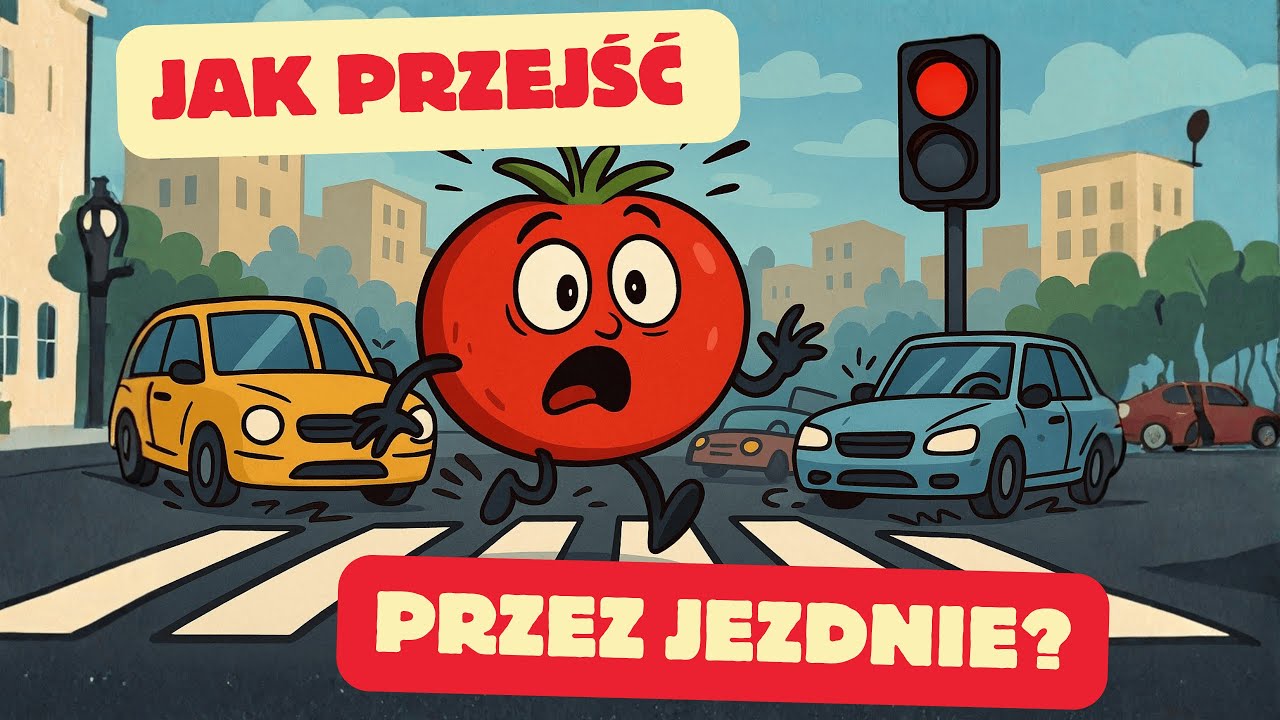 BAJKI Z GŁOWY - Jak pomidor przeszedł bezpiecznie przez ulicę?😀 #piosenkidladzieci