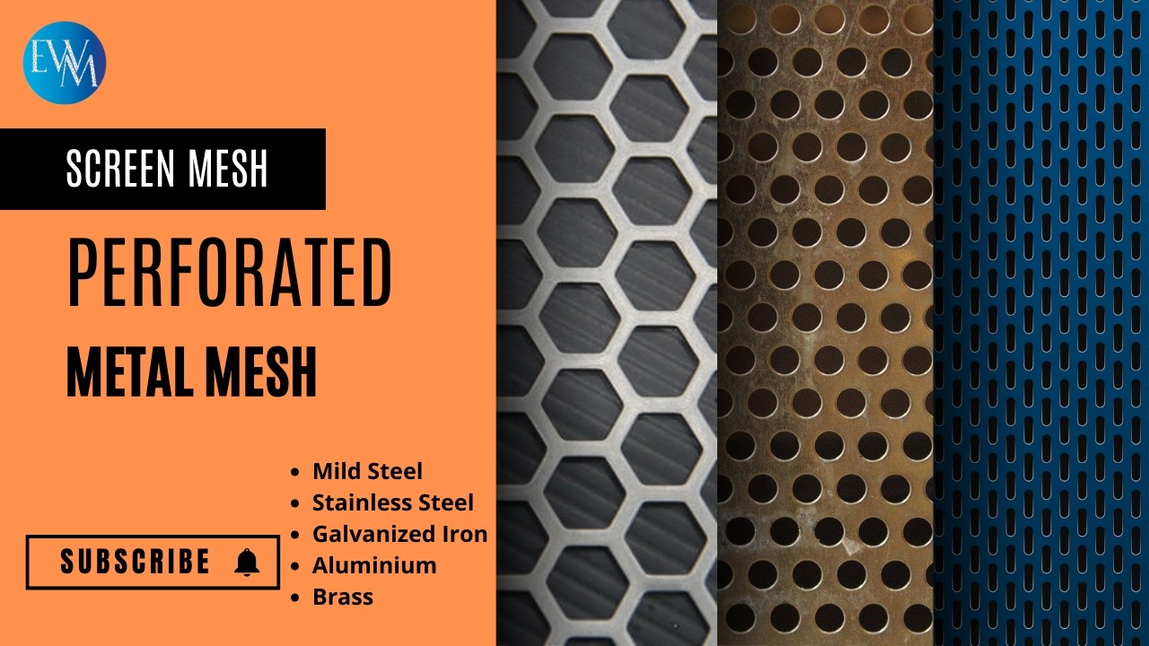 Perforated Metal Mesh | Screen Mesh | Metal Screen | Metal Mesh - GI/SS304/MS/GI/Aluminium/Brass