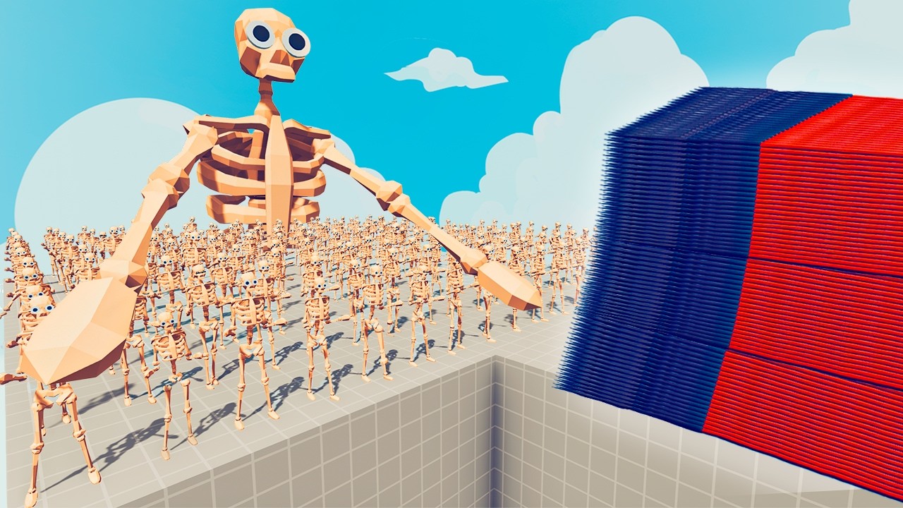 200x SKELETON + 1x GIANT vs EVERY GOD Totally Accurate Battle Simulator TABS