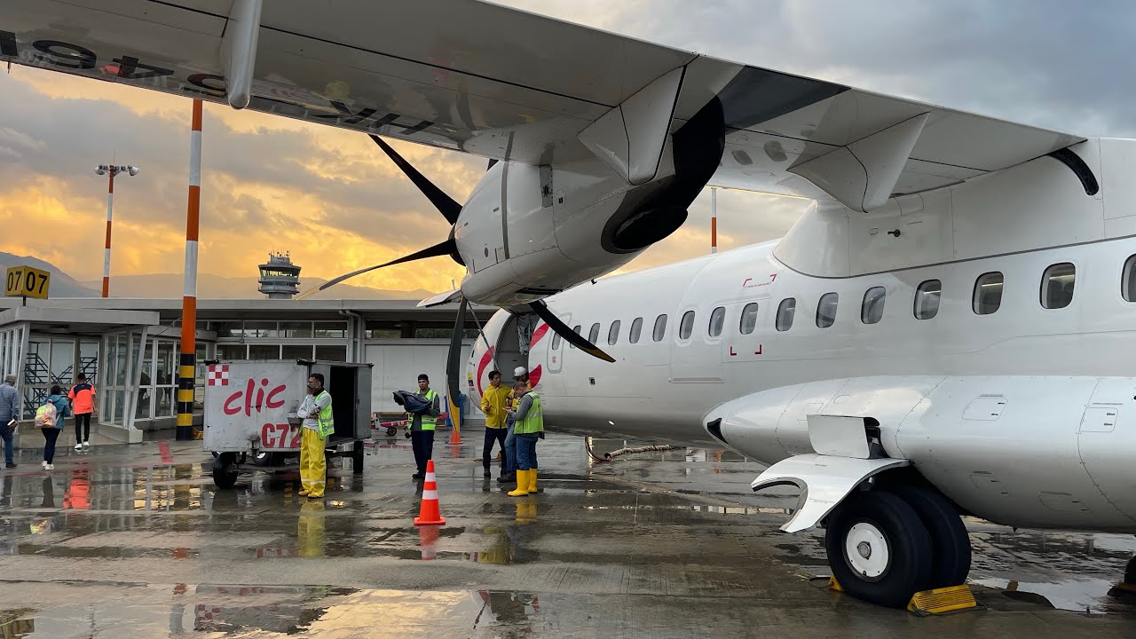 Aterrizaje con Turbulencia en La Bella Villa (Medellín) Clic Air | ATR72