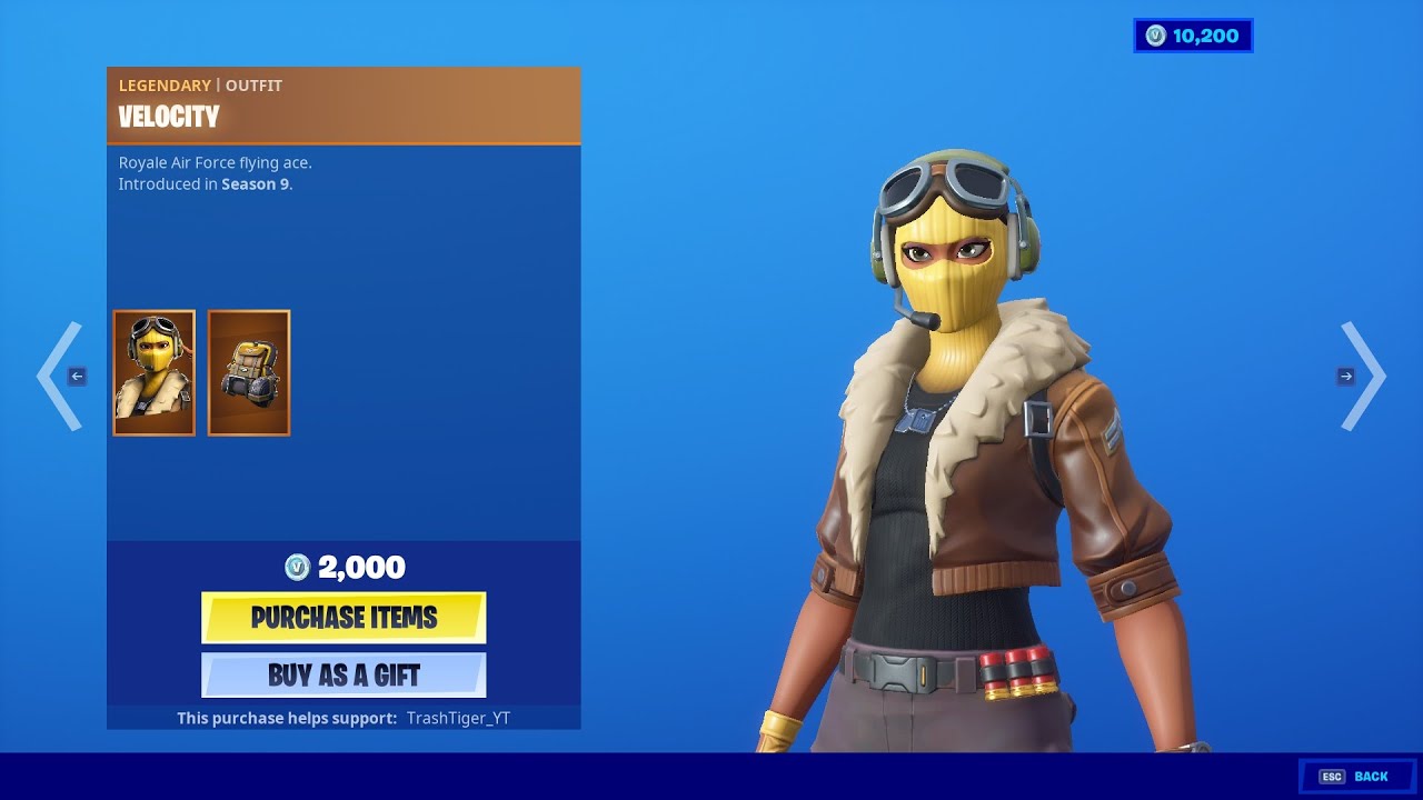 Velocity skin - Fortnite Item Shop (2020-02-29)