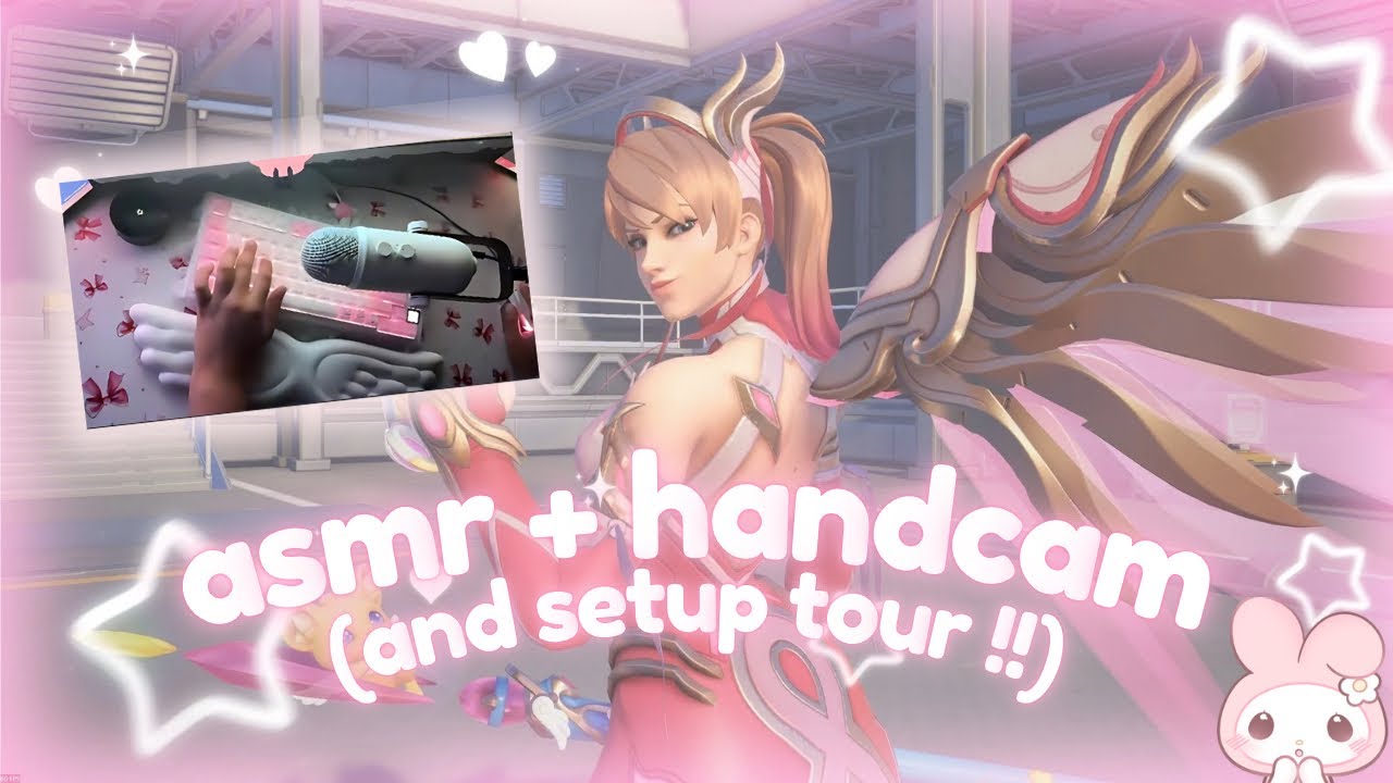♡ creamy keyboard asmr mercy gameplay ♡ + handcam (and setup tour !!) ༊*·˚ | overwatch 2 🪽