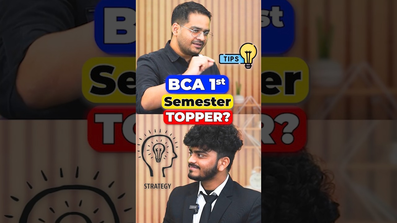 🎓BCA Topper Strategy & Best Study Tips!😱BCA Commerce Student! #Shorts #BCAStudents #BCACourse #BCA