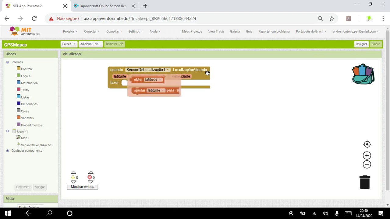 MIT App Inventor: Aula 12 - GPS e Mapas