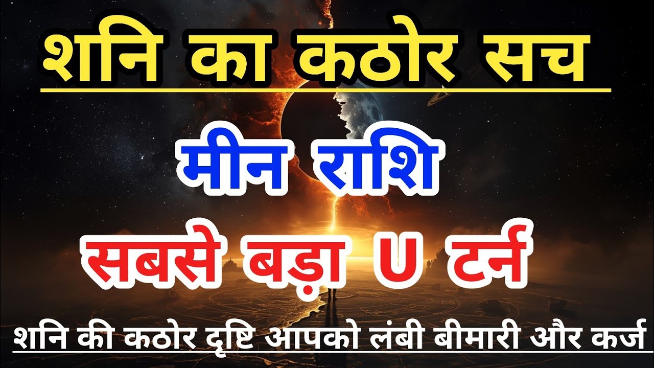 मीन राशि | शनि का कठोर सच… अब जिंदगी का सबसे बड़ा U टर्न | Meen Rashi |