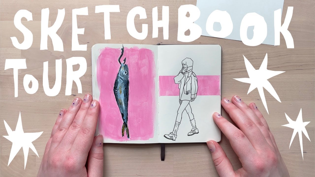 Sketchbook tour ˚୨୧⋆｡˚ ⋆ one week sketchbook challenge ⭐️