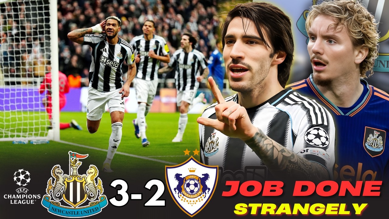 NEWCASTLE 3-2 QARABAĞ FK⚽️ JOB DONE WHAT A STRANGE NIGHT. BIG NICK EXPERIMENT🗑️ FAILED AUDITIONS 😳