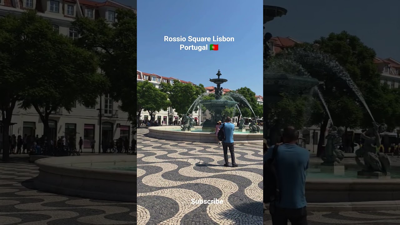 Rossio Square Lisbon Portugal Walk #lisbon #portugal #lisboa #shots #shortvideo #travel #rossio