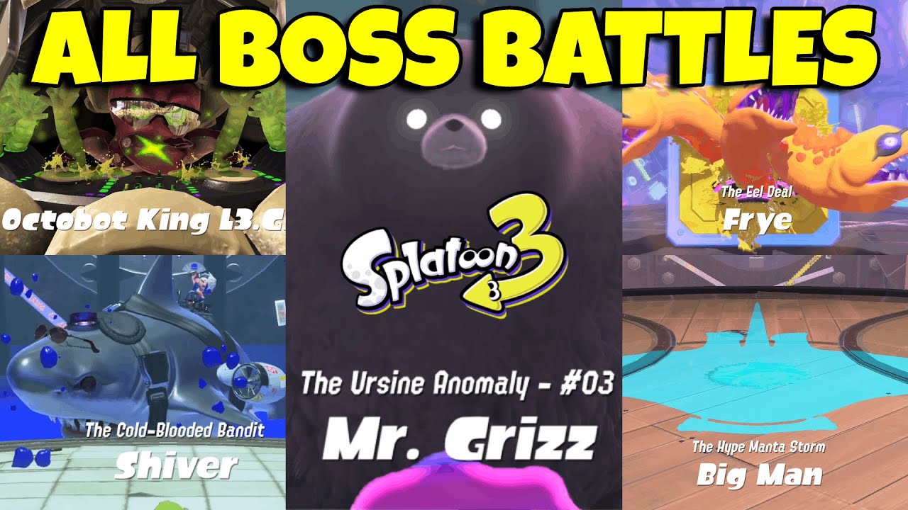 Splatoon 3 | All Boss Battles and Cutscenes! | Easy Guide! | No Commentary!