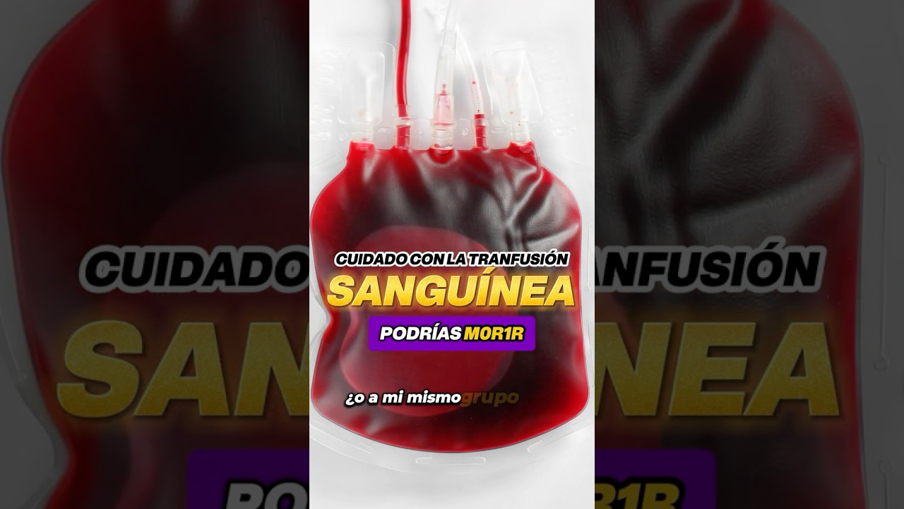 🚨 CUIDADO con la 💉 TRANSFUSI&Oacute;N SANGU&Iacute;NEA 🫀 podr&iacute;as M0R1R 🏥