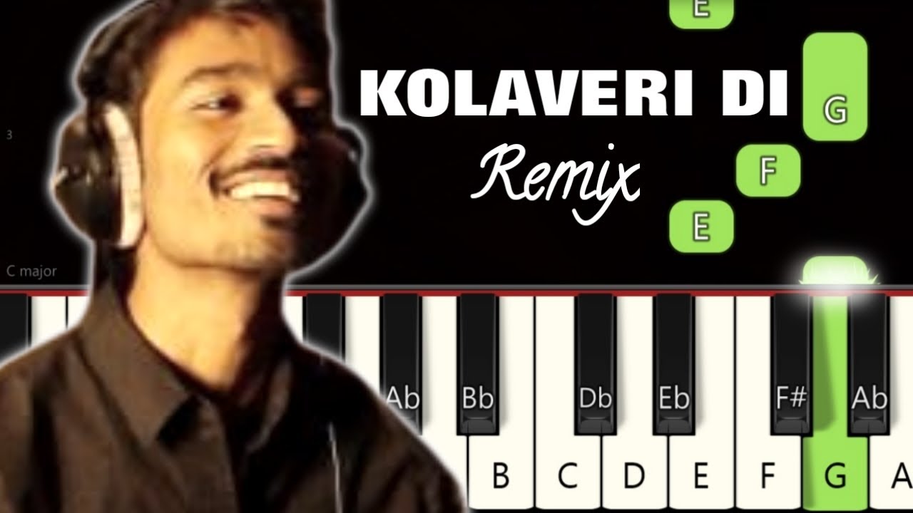 Why This Kolaveri Di Song 🔥 | Remix | Piano tutorial | Piano Notes | Piano Online #pianotimepass