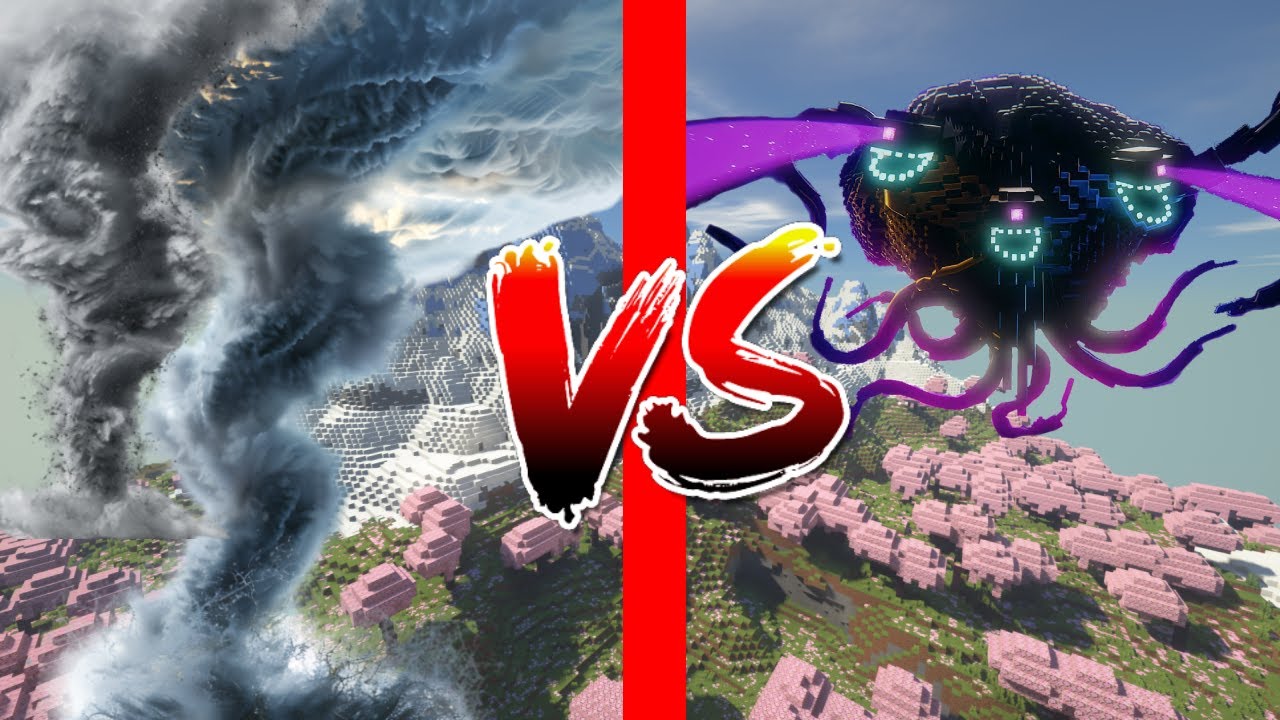 WITHER STORM VS BIG TORNADOS!!!!
