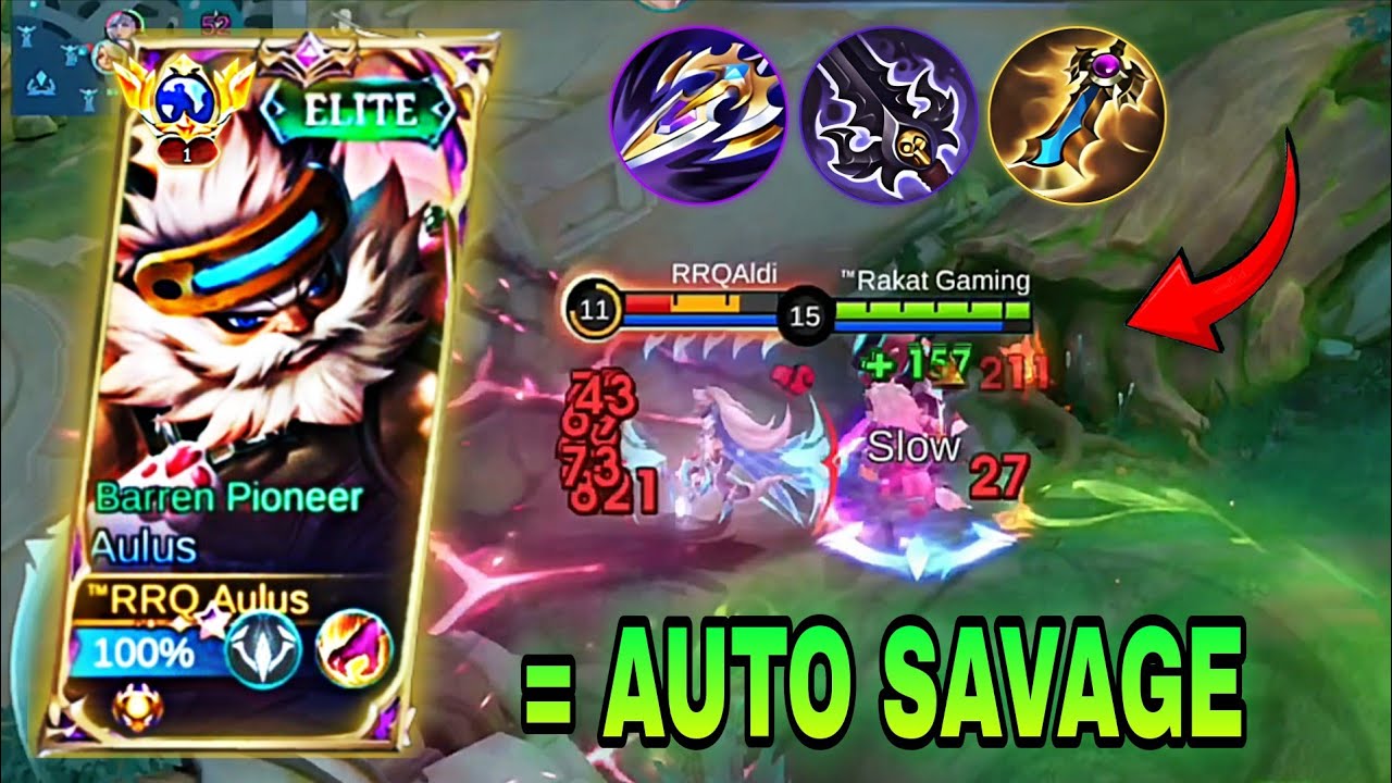 TOP GLOBAL AULUS NEW BEST ONE HIT BUILD 2025 (AUTO SAVAGE!!) | MLBB