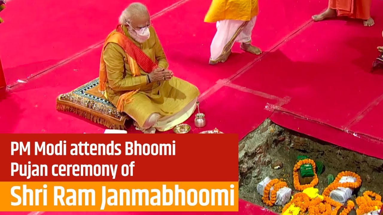 PM Modi attends Bhoomi Pujan ceremony of Shri Ram Janmabhoomi in Ayodhya, Uttar Pradesh | PMO