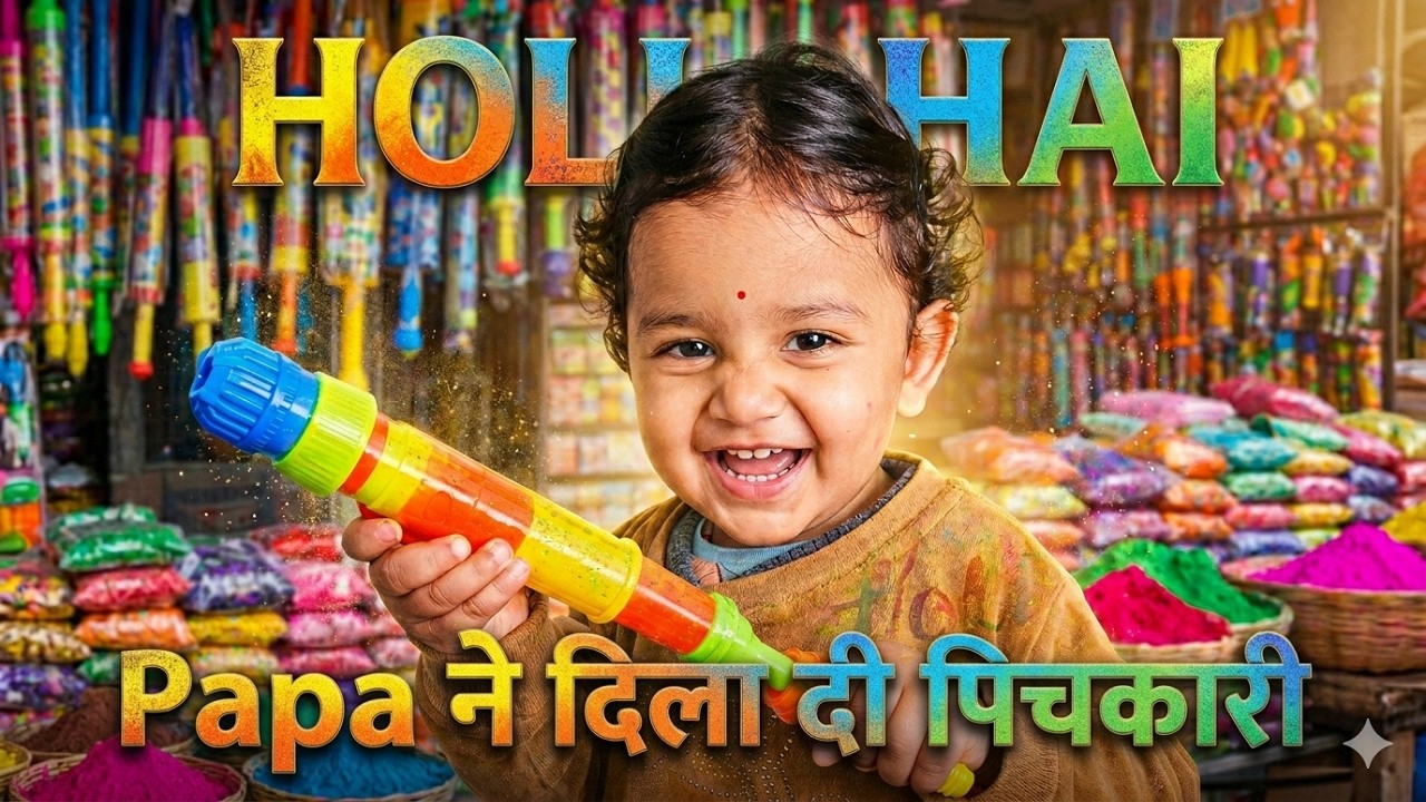 Ye hai meri pehli holi jab mai color se khel sakta hu | Holi 2026 | Daily Vlog | Life at 16:9 #holi