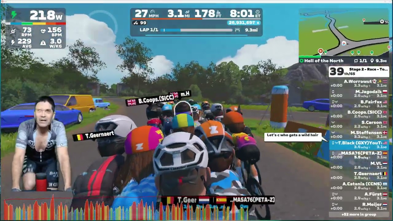 Zwift - Race: Stage 2 - Race - Tour de Zwift (C) on Hell of the North in France (330-450)