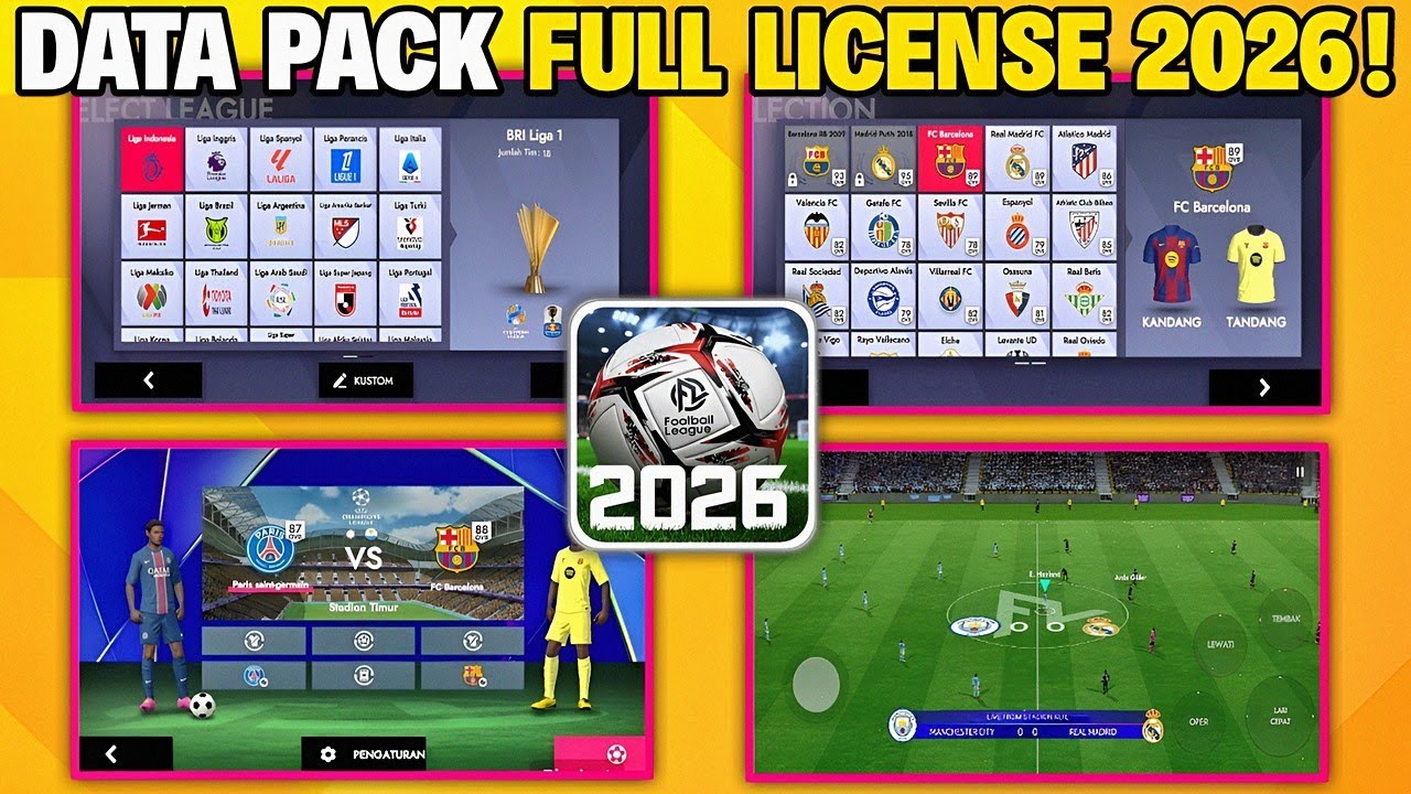 NEW ! UPDATE DATA PACK FULL LICENSE !! football league 2026