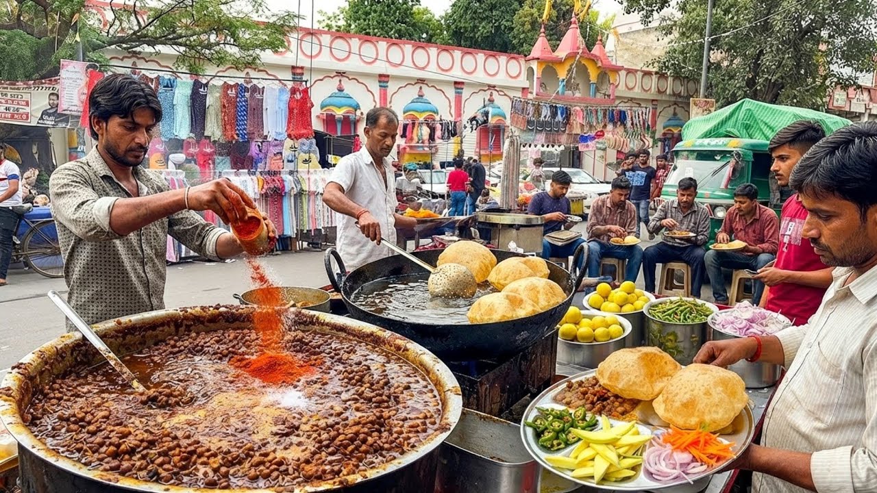 Inside India's huge tonnes of street food cooking | Indian street food | Food ASMR 