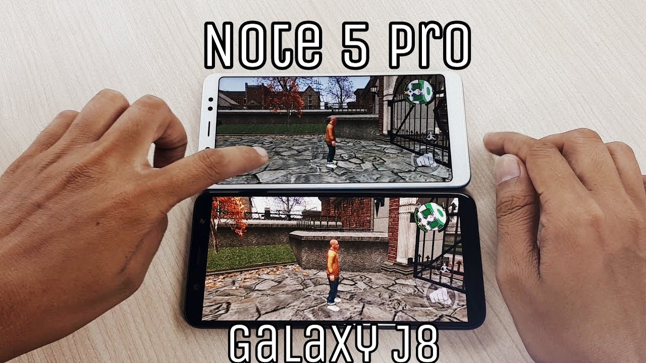 Galaxy J8 vs Redmi Note 5 Pro Speedtest