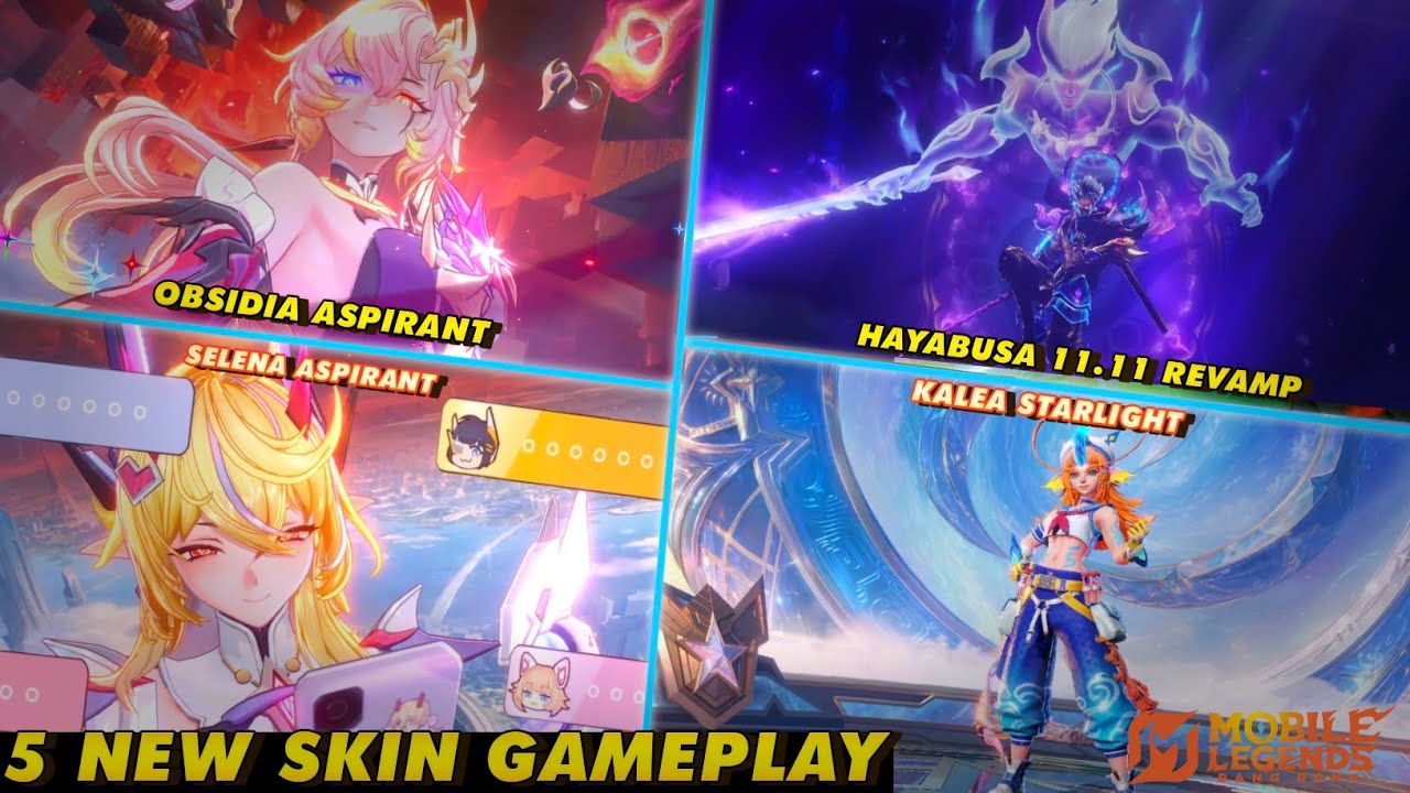 GAMEPLAY 5 NEW SKIN | OBSIDIA SELENA ASPIRANT | HAYABUSA X BORG 11.11 REVAMP | KALEA STARLIGHT