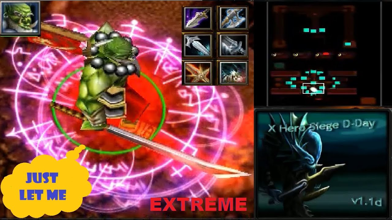 Samuro - X Hero Siege D-Day v1.1d - Super Clone - EXTREME ( Warcraft III )