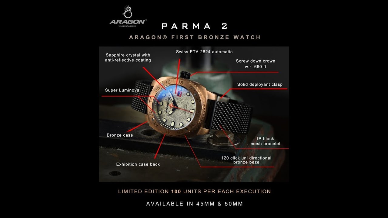 ARAGON Parma 2 Bronze watch Review