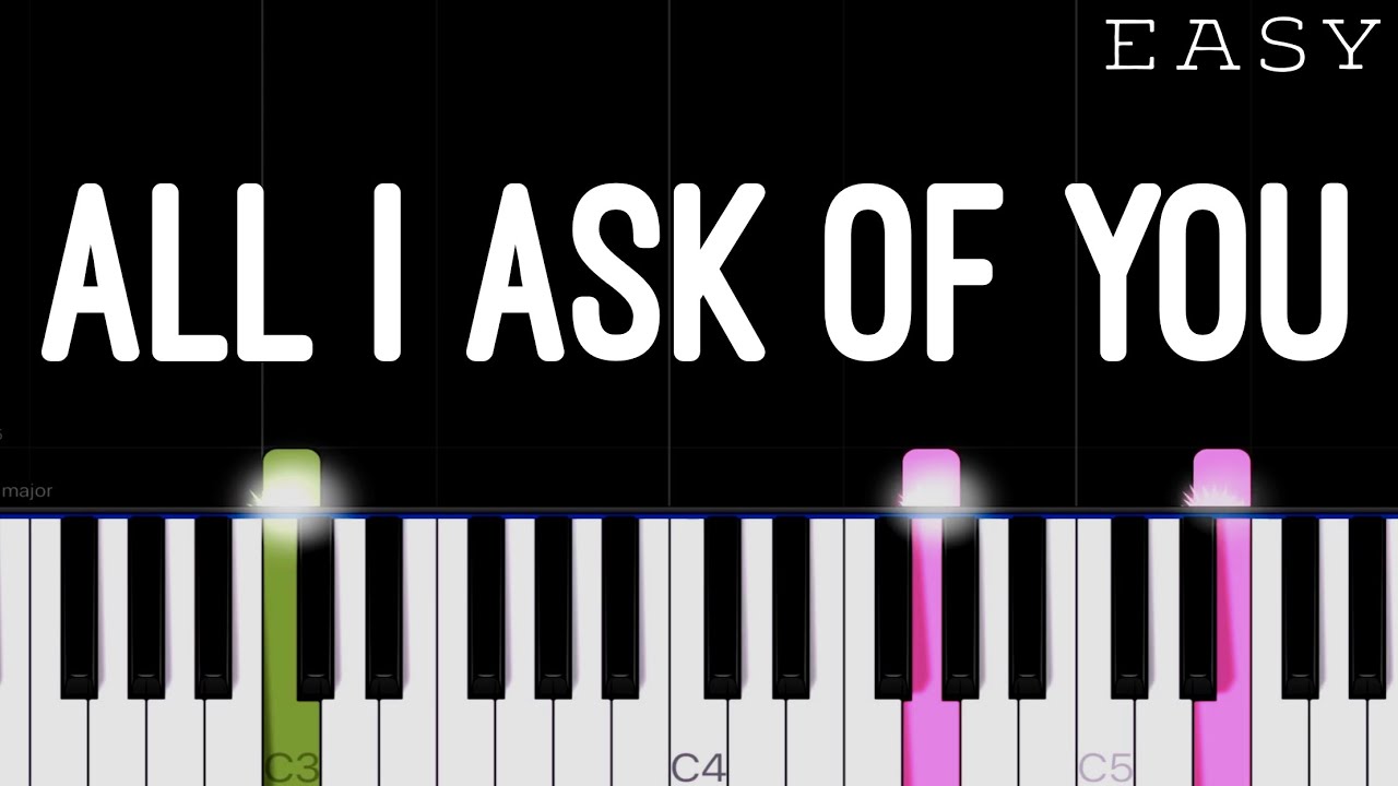 All I Ask Of You - The Phantom Of The Opera | EASY Piano Tutorial
