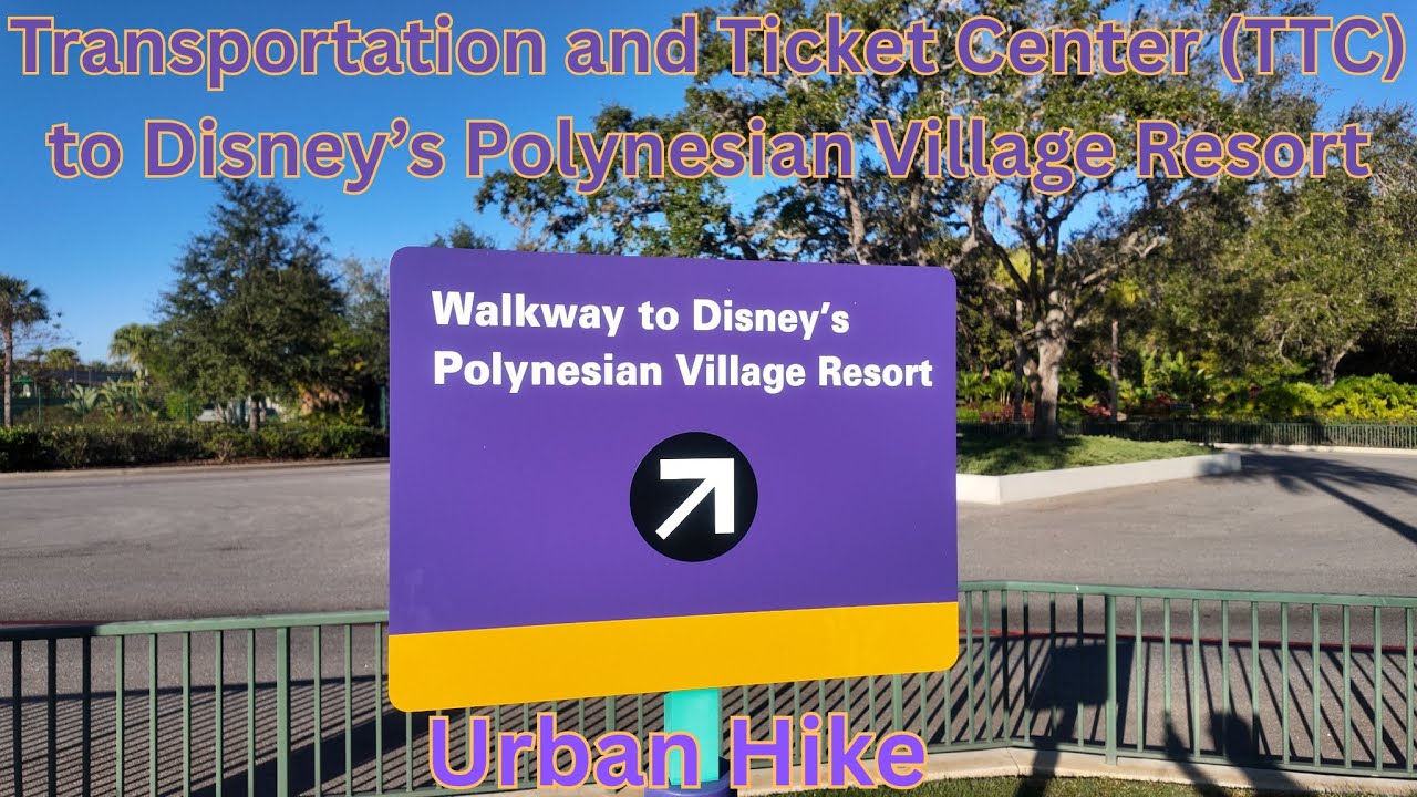 Transportation and Ticket Center (TTC) to Disney’s Polynesian Village Resort | Urban Hike | 4K