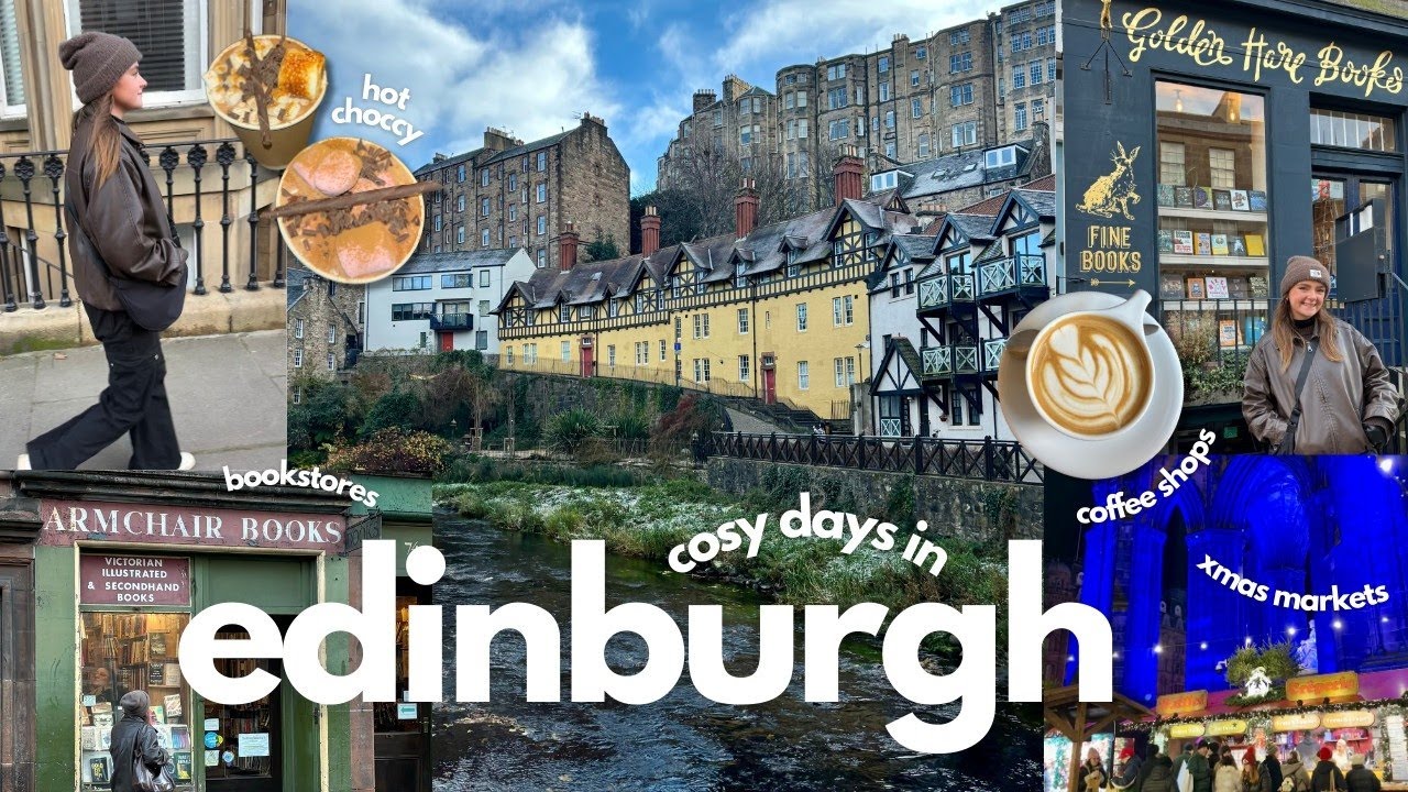 edinburgh vlog 🧸☕️ coffee shops, christmas markets, 3 day itinerary
