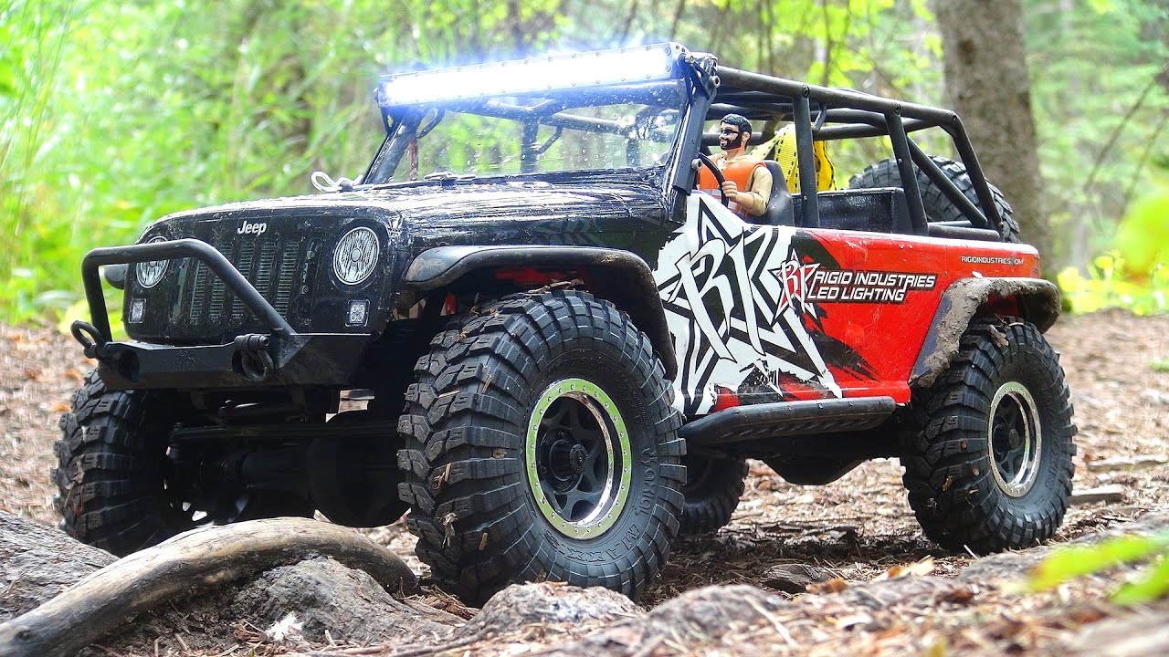 RC ADVENTURES - Trail Truck Fun, Tips & Tricks - Axial SCX10 Jeep JK 4x4/ Rigid Industries Theme