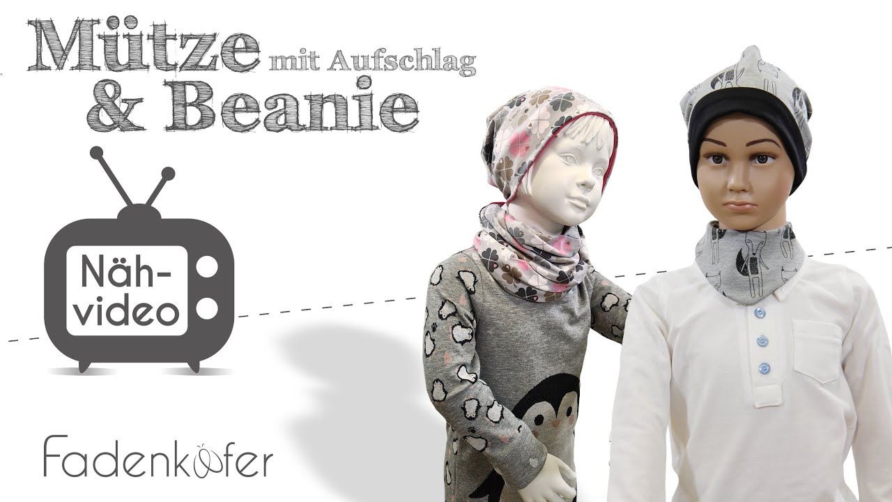 Mützen- Schalset Part 2 Mützen einfach genäht.