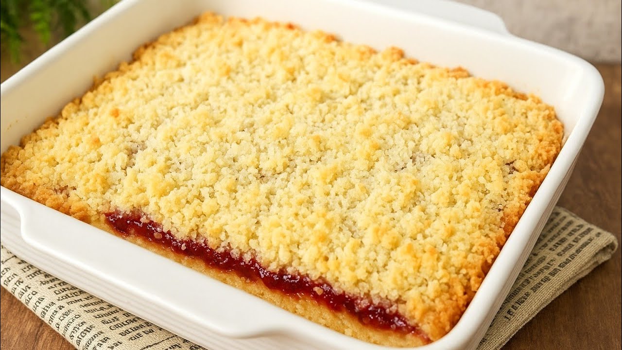 Рецепт джемовых квадратиков всего за 10 минут | Мягкие, простые и вкусные