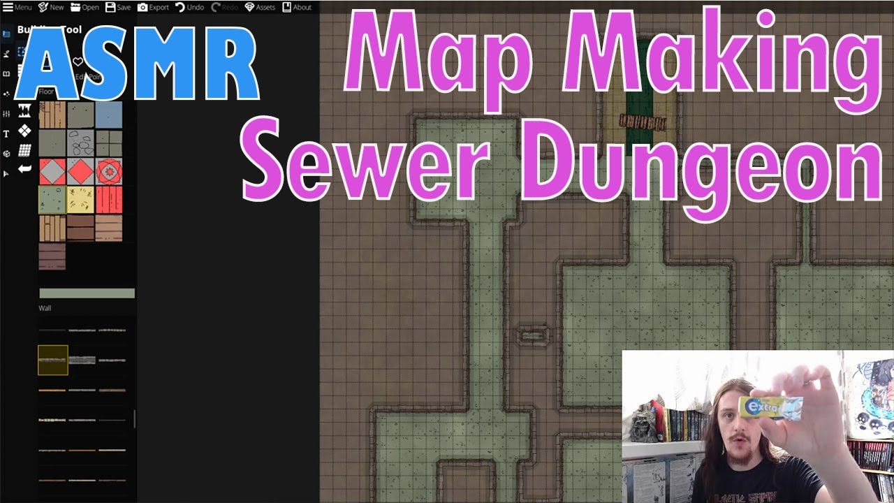 ASMR Map Making Gum Chewing | #gumchewingasmr #relaxingsounds #sleepaid #mapmaking #dnd #ttrpg