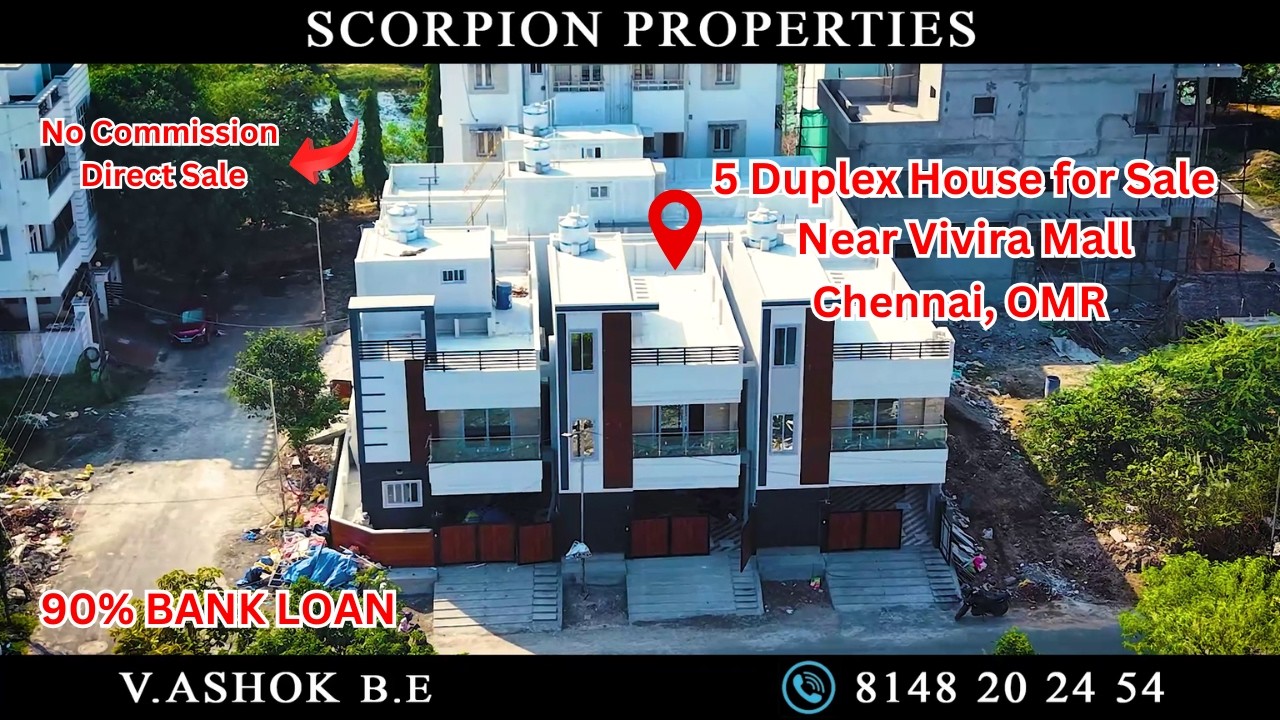 Direct Builder 5 Duplex house for sale near Vivira mall | OMR | Chennai