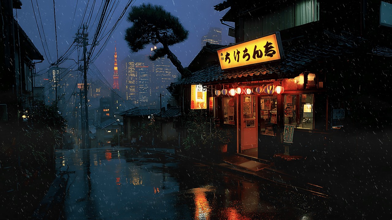 90s Rainy Night Café ~ Lofi Beats for Focus, Study & Relax