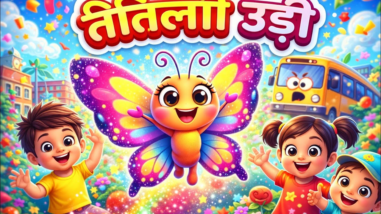 Titli Ko Bus Mein Seat Nahi Mili! 😂 | Super Funny Butterfly Rhyme | 3D Kids Animation2026