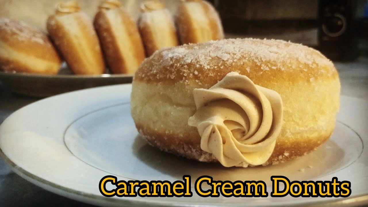 Caramel Cream Donuts || Donuts Recipe || Homemade Donuts || How to make donuts at home