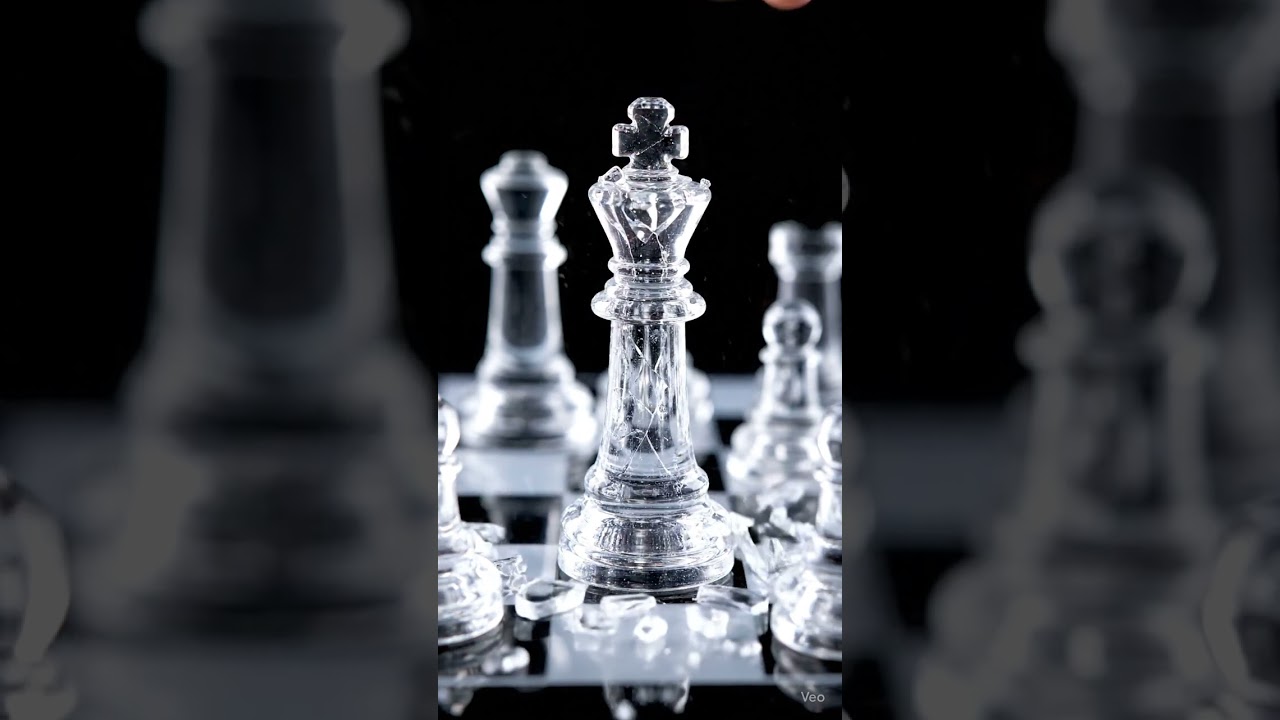 Shattering Glass Chess King ASMR | Ultra 8K Slow-Mo Crystal Break #asmrtriggers #macroasmr #relaxing