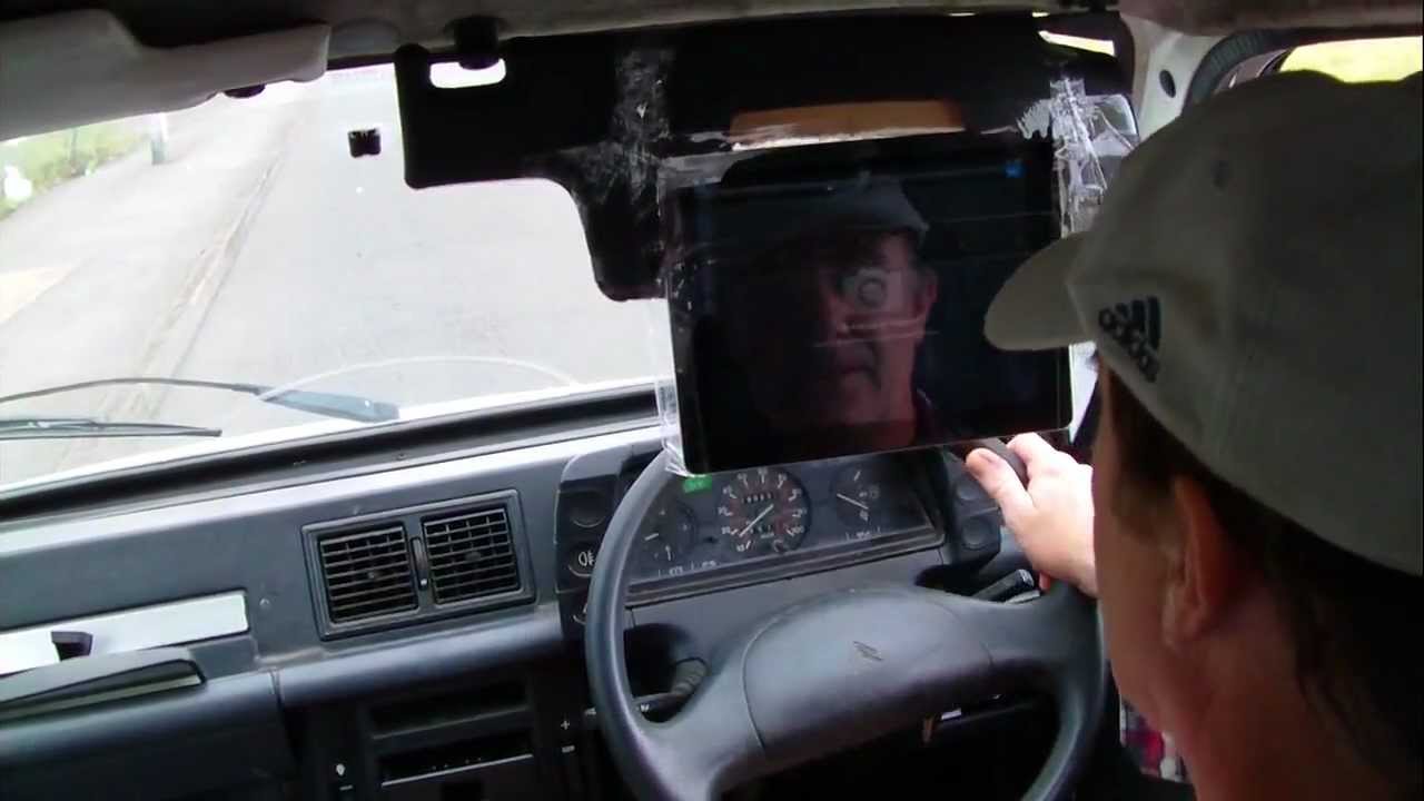 Driving on the road using the ipad camera