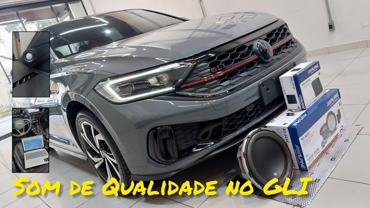 Projeto de som Gringo no Volkswagen Jetta GLI! Som de Qualidade com kit 2 vias Bi-amp!