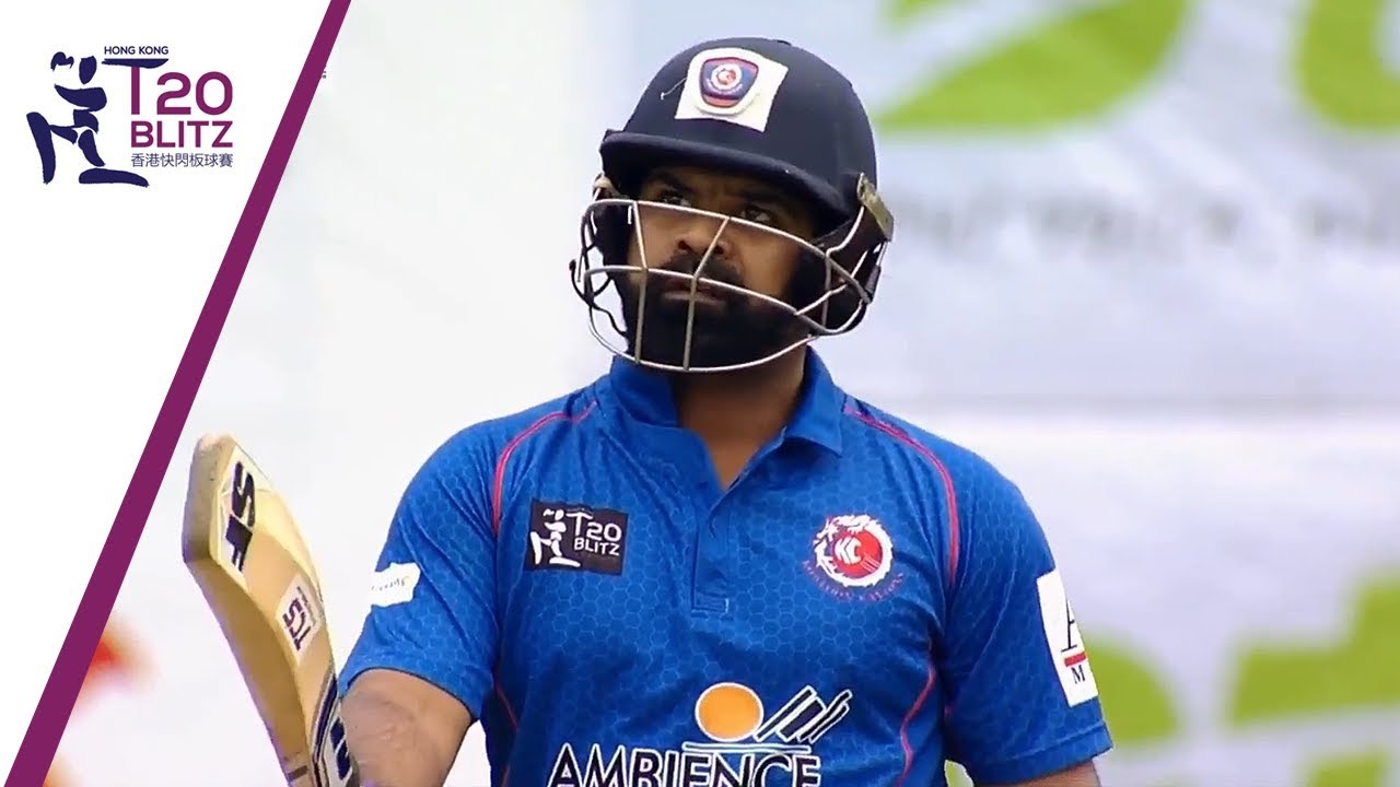 LIGHTS OUT - Ashar Zaidi's six almost hits camera crew | Hong Kong T20 Blitz 2018