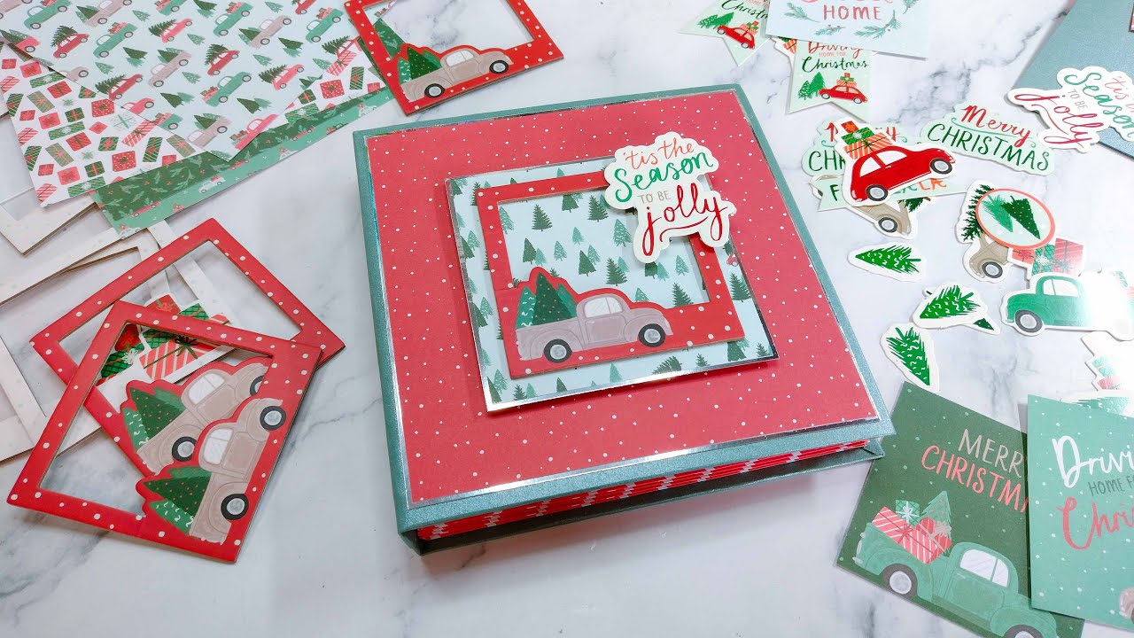 Tutorial | Home for Christmas Envelope Mini Album | Easy | No Dies