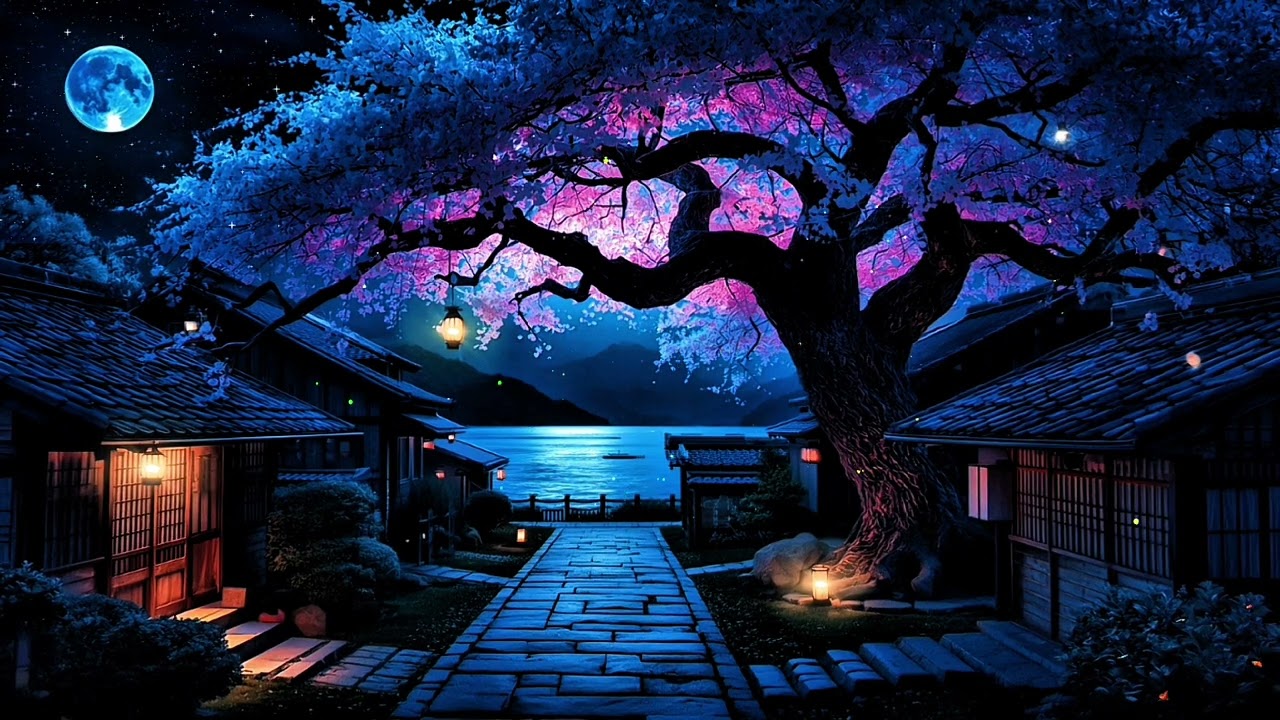 Midnight Blue Night Ambience 🌙 Calm Music for Deep Sleep, Relaxation & Peaceful Mind