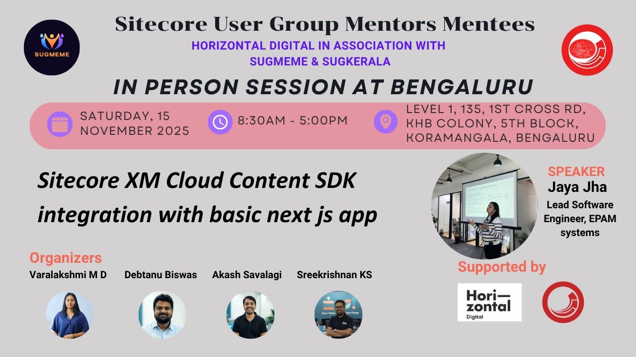 Jaya Jha Sitecore XM Cloud Content SDK integration with basic next js app