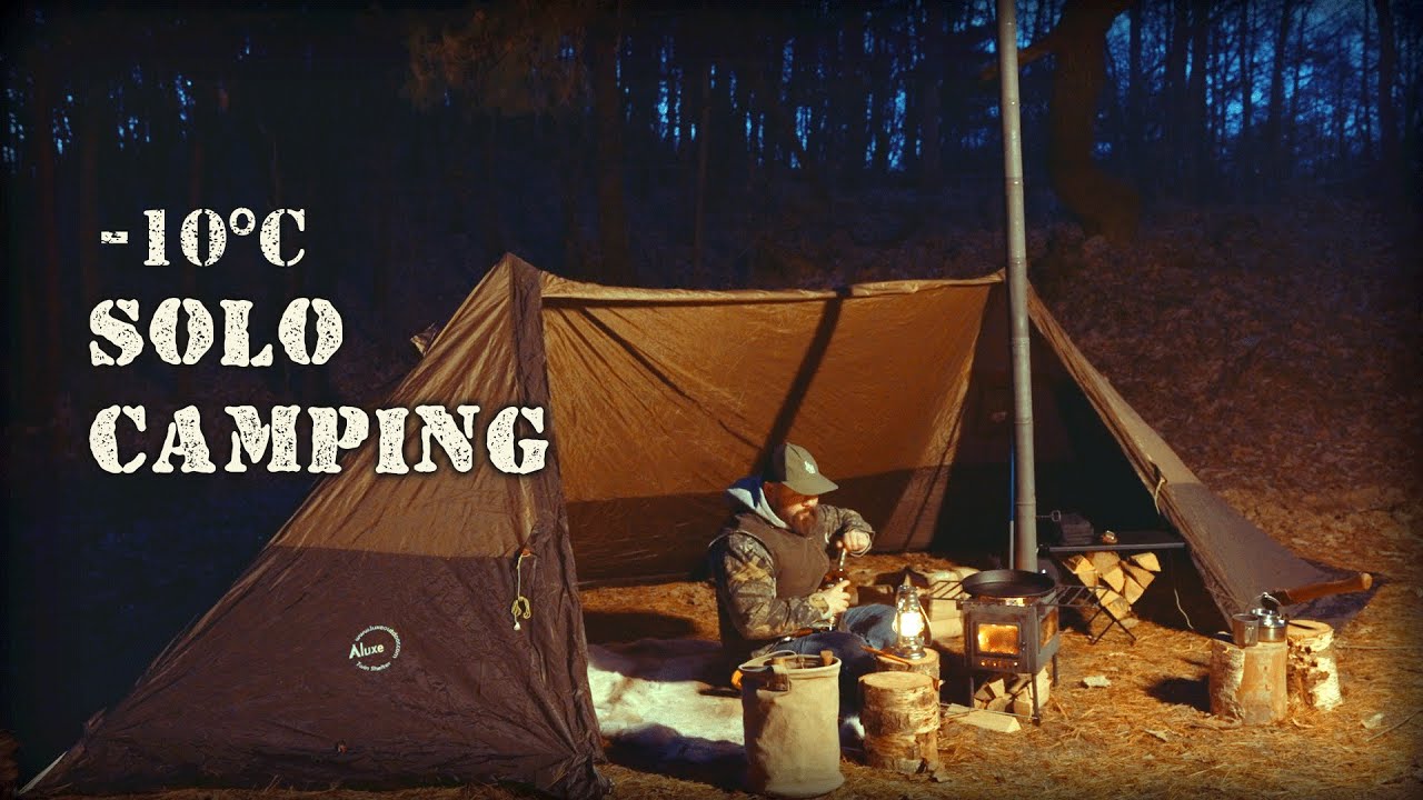 -10°C 산 속에서 얼어 죽어도 소고기에 위스키 한 잔 | CAMPING ASMRㅣ화목난로