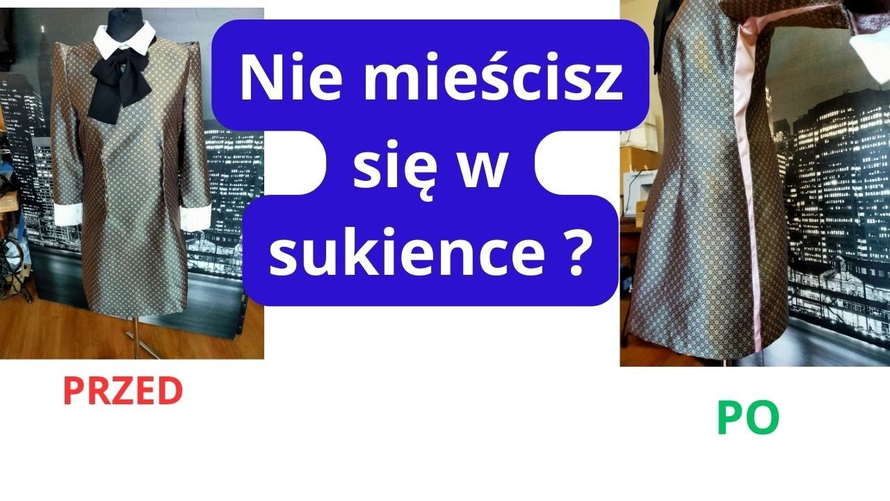Pomysł na kreatywne poszerzenie sukienki. Za ciasna sukienka. Z czego zrobić wstawki w za sukience?