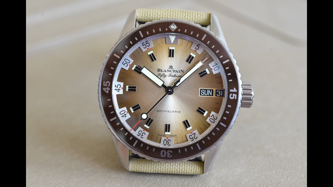 Unboxing & Review:  Blancpain Fifty Fathoms Bathyscaphe Desert Edition