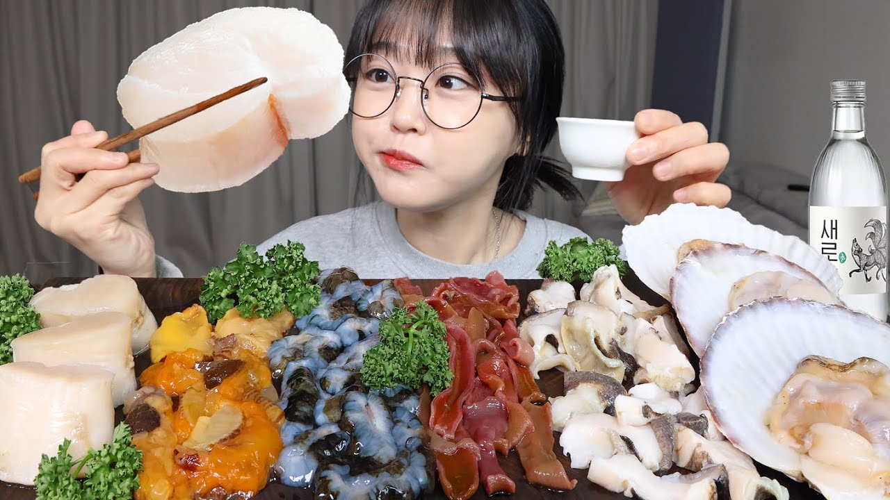 Ассорти из морепродуктов СашимиㅣMukbang ASMR