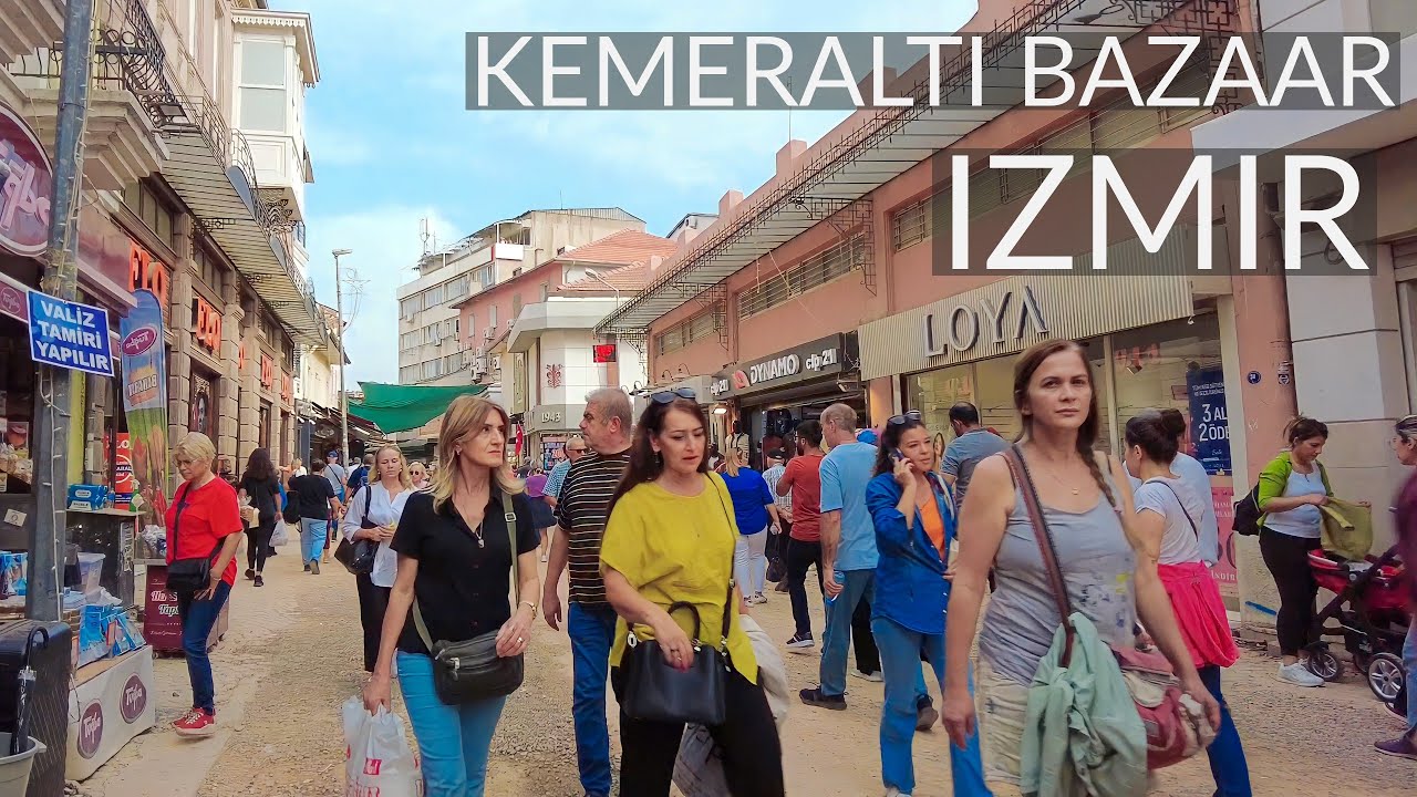 4K İzmir: A Walk from Konak Waterfront to Kemeraltı Bazaar (October 2023)