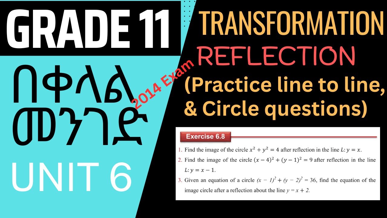 Exercise 6.8 | Reflection | Circle about a Line | Transformation of the plane | Grade 11 | Unit 6
